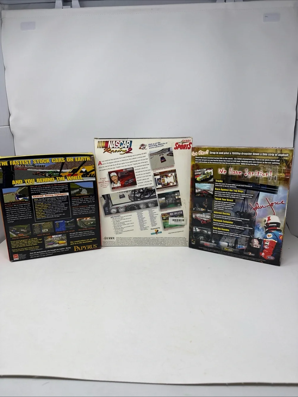 Nascar Racing 1,2 Drag Racing 2 Box Set with Multi-Color Race Car Covers